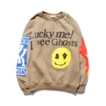 Kanye West Lucky Me I See Ghosts Sweatshirts Brown